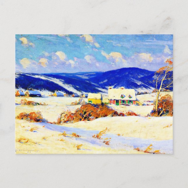 Postal Gagnon - En el invierno de los Laurentians (Anverso)