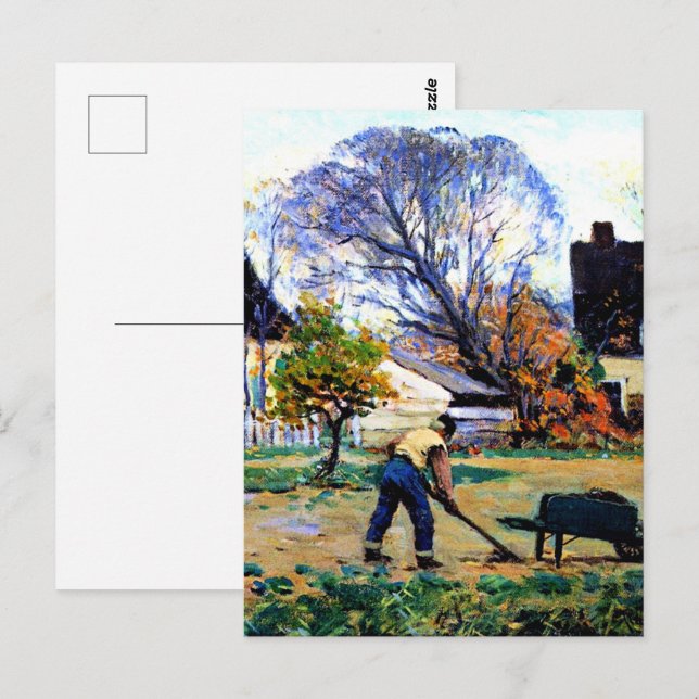 Postal Gagnon - Escena de otoño, Baie-Saint-Paul (Anverso / Reverso)