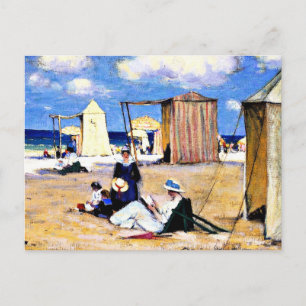 Postal Gagnon - La playa de Dinard, arte fino