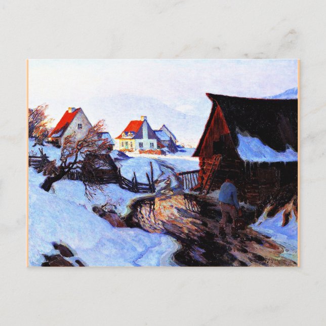 Postal Gagnon - Temprana mañana en marzo (Anverso)