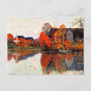Postal Gagnon - The Pond in October, pintura artística de
