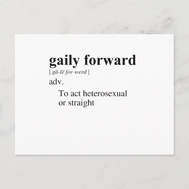POSTAL GAILY FORWARD (Anverso)