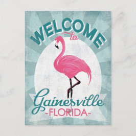 Postal Gainesville Florida Flamingo Retro