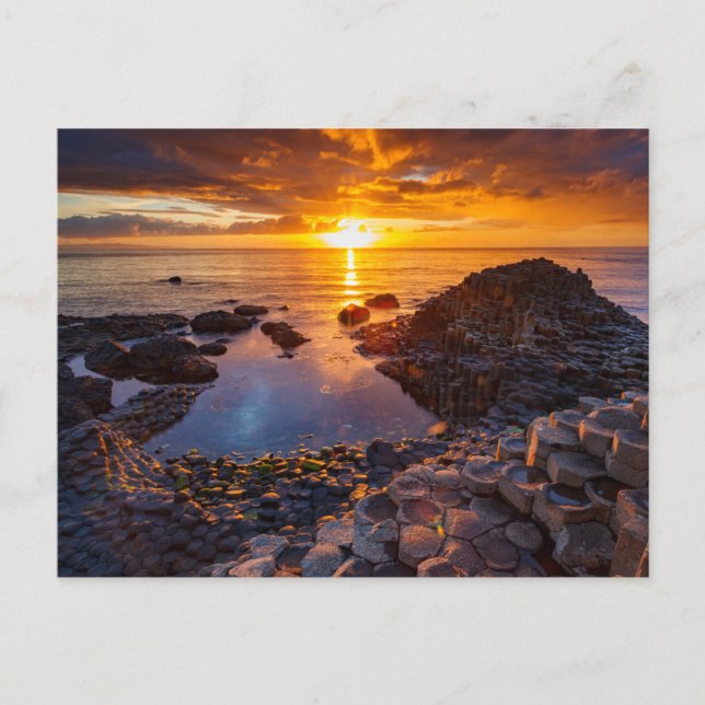 Postal Gaint´s  Causeway in Irland Postkarte (Anverso)
