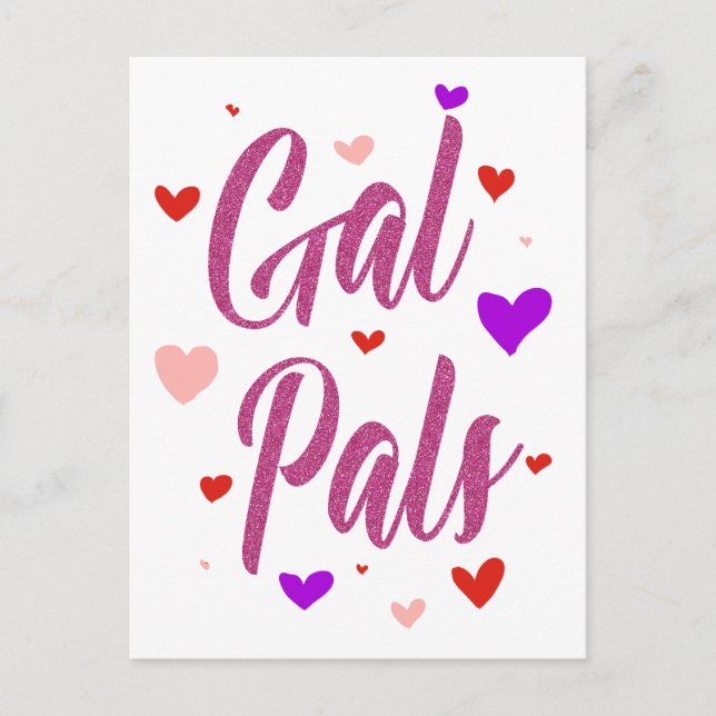 Postal Gal Pals Happy Galentines Day Valentine Love (Anverso)