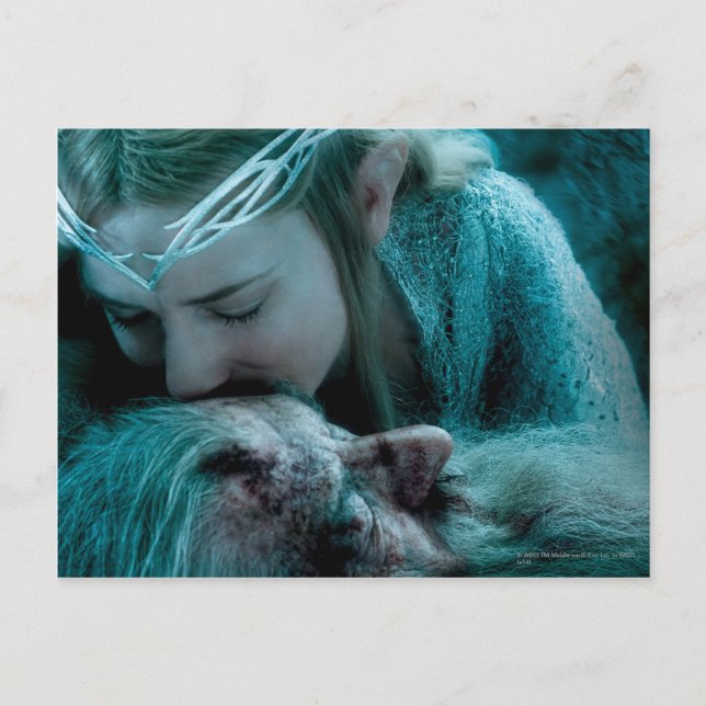 Postal Galadriel Kisses Gandalf (Anverso)