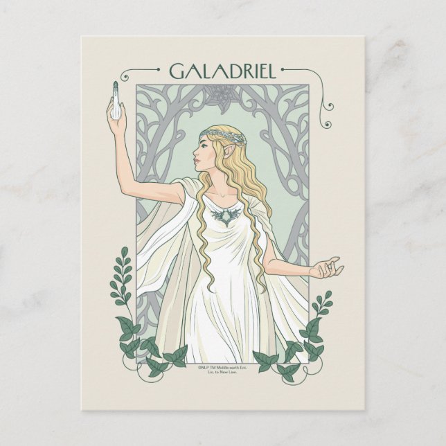 Postal Galadriel Luz de Valinor Gráfico (Anverso)