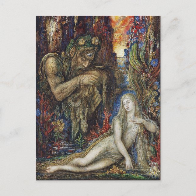 Postal Galatea Gustave Moreau Watercolor (Anverso)