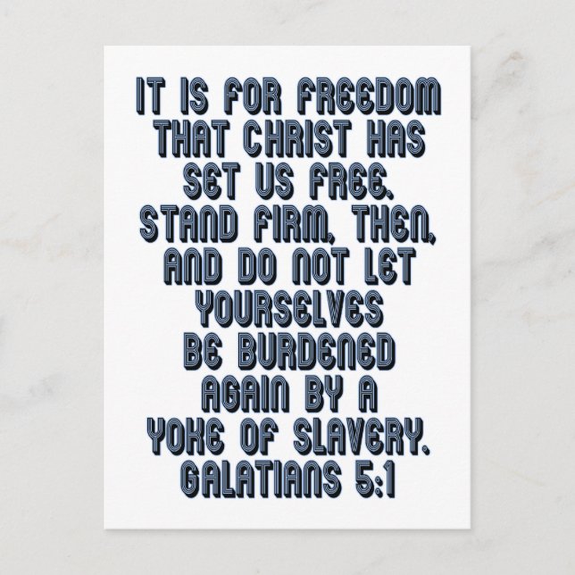 Postal Galatianos 5:1 (Anverso)