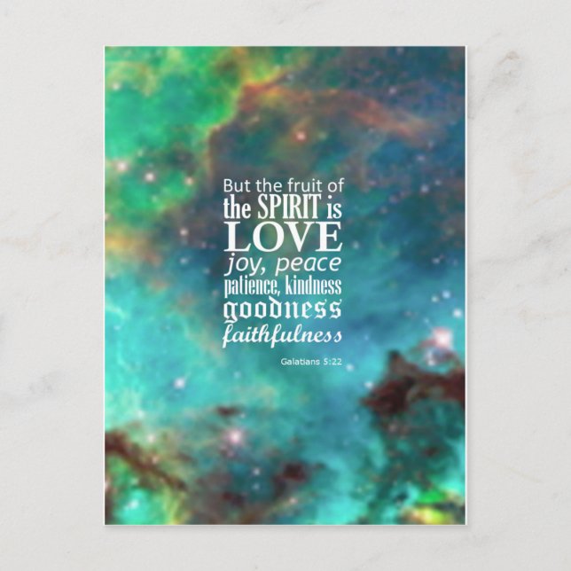 Postal Galatianos 5:22 (Anverso)