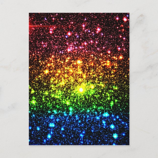 Postal Galaxia arco iris (Anverso)