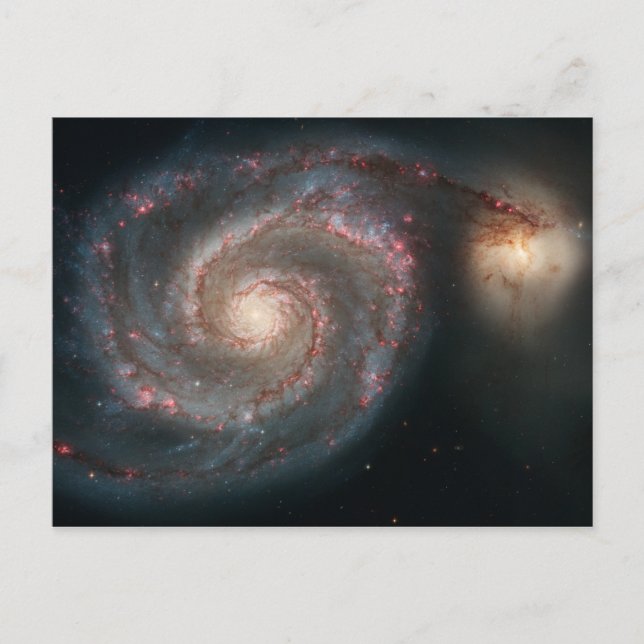 Postal Galaxia con remolinos (Anverso)