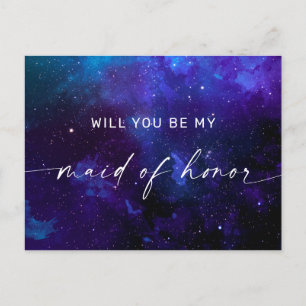 Postal Galaxia Dama de Honor Pregunta. Propuesta Espacio 