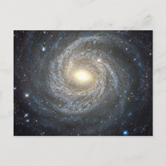 Postal Galaxia de copo de nieve espiral NGC 6814 (Anverso)