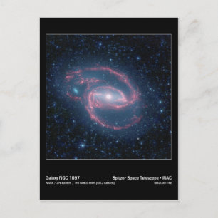 Postal Galaxia de la noche en cocido NGC 1097