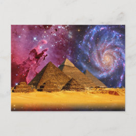 Postal Galaxia de las pirámides de Egipto en El Cairo