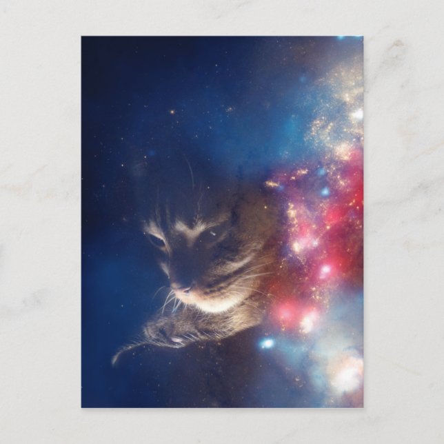 Postal Galaxia del gato del espacio (Anverso)