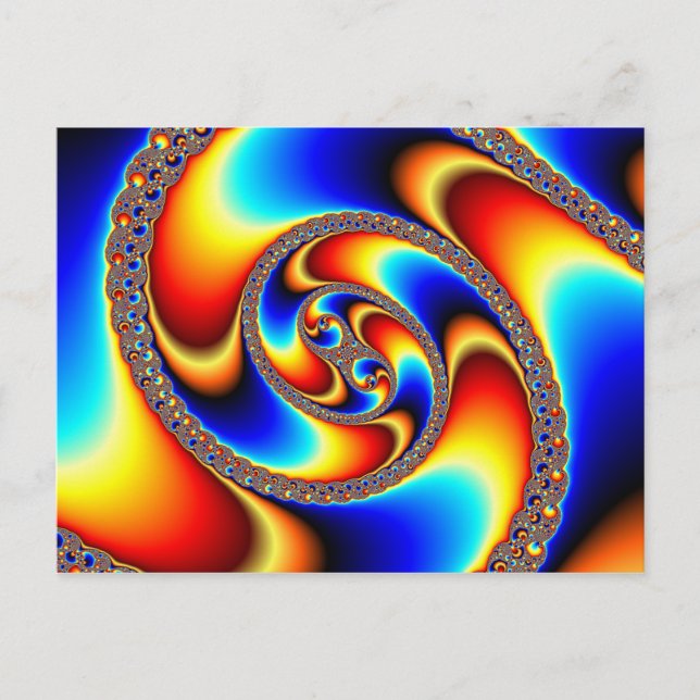 Postal Galaxia espiral - Arte fractal (Anverso)