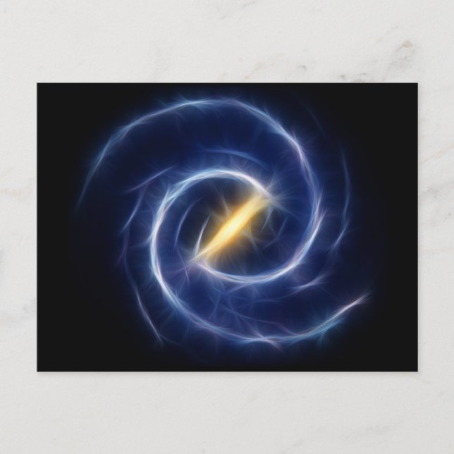 Postal Galaxia Espiral de Estrellas de la Vía Láctea (Anverso)