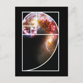 Postal Galaxia espiral fibonacci