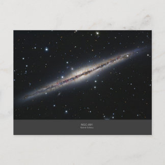 Postal Galaxia espiral NGC-891