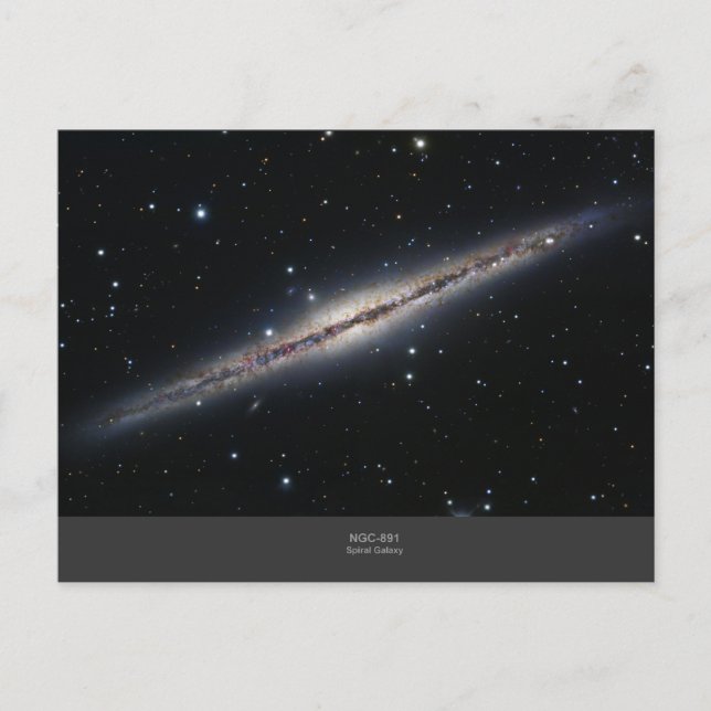 Postal Galaxia espiral NGC-891 (Anverso)