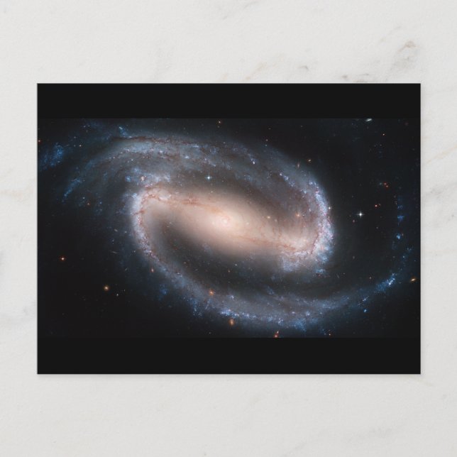Postal Galaxia espiral obstruida NGC 1300 (Anverso)