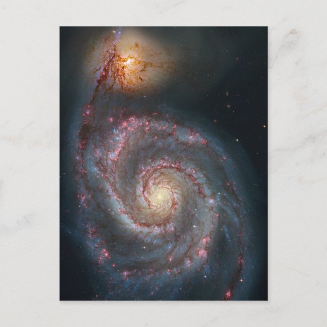 Postal Galaxia espiral para remolinos M51 NASA (Anverso)