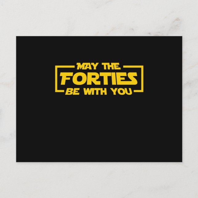 Postal Galaxia friki de ciencia ficción nerd de 40 años b (Anverso)