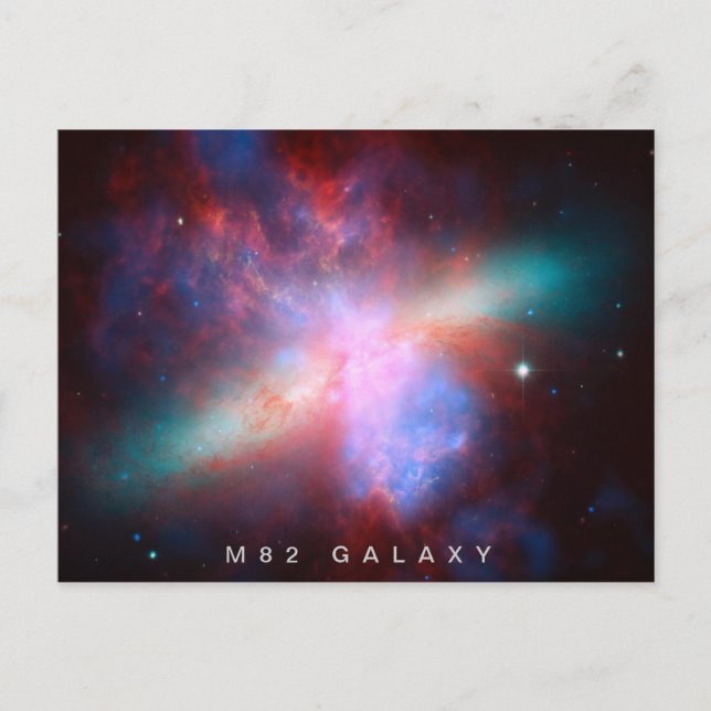 Postal Galaxia M82 (Anverso)