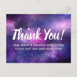 Postal Galaxia Space Stars Ultra Violet Purple Gracias
