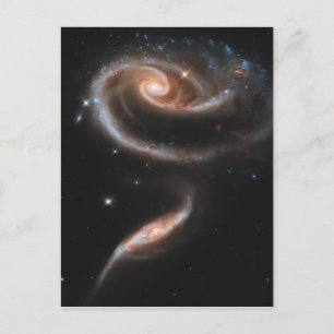 Postal Galaxias espirales en forma de rosa