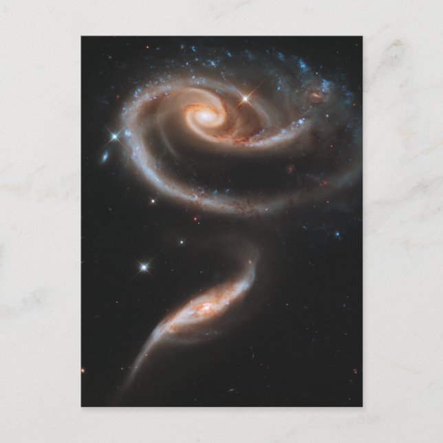 Postal Galaxias espirales en forma de rosa (Anverso)