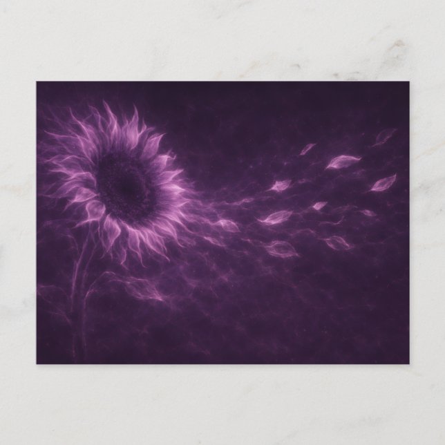 Postal Galaxy Flower Aesthetic Postcard (Anverso)