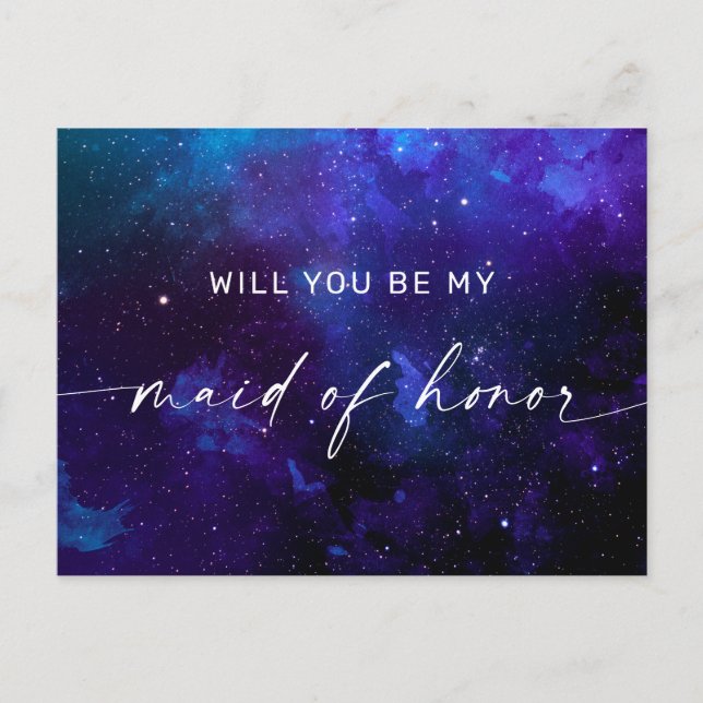 Postal Galaxy Maid of Honor Ask. Celestial Space Proposal (Anverso)