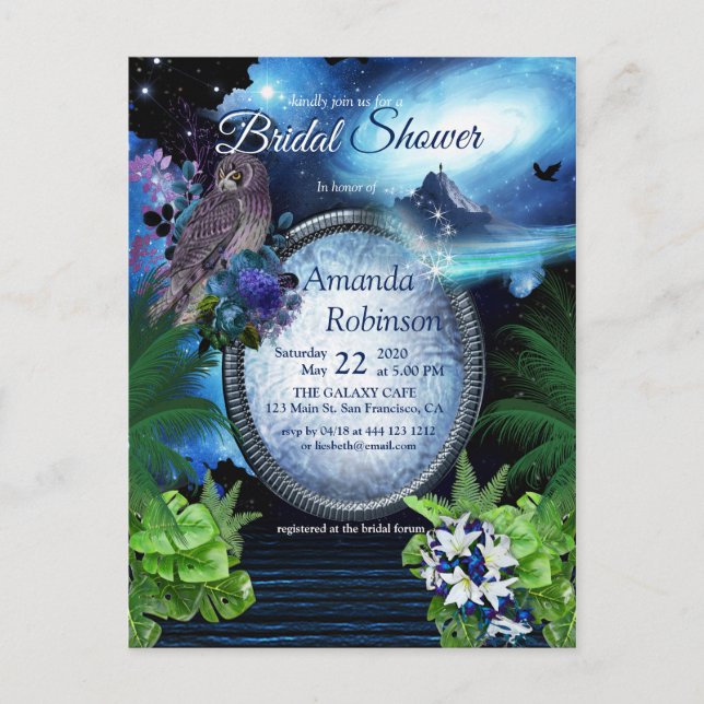 Postal Galaxy Portal Bridal Shower (Anverso)