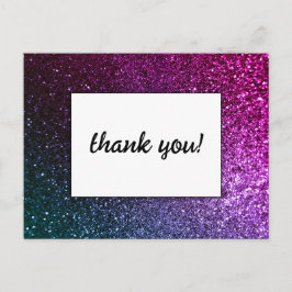 Postal Galaxy Sparkle Glam Moda Purpurina Boda moderna