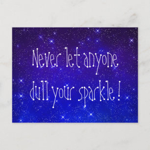 Postal Galaxy Stars Night Motivational Personalizado