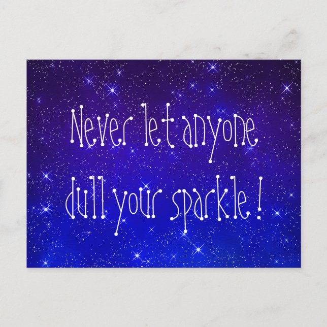Postal Galaxy Stars Night Motivational Personalizado (Anverso)