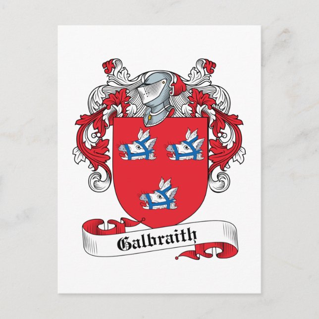 Postal Galbraith Family Crest (Anverso)
