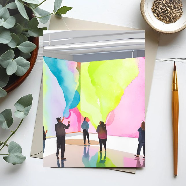 Postal Galería de arte | Acuarela contemporánea moderna (Subido por el creador)