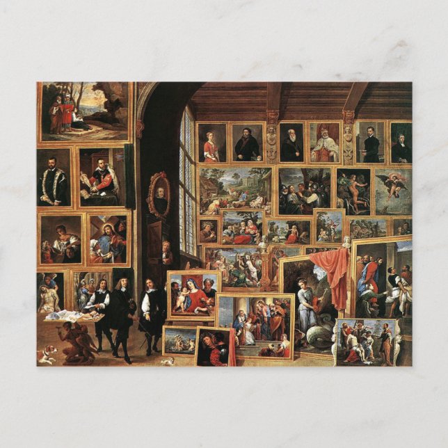 Postal Galería de Leopold de Archduke en Bruselas, 1640 (Anverso)