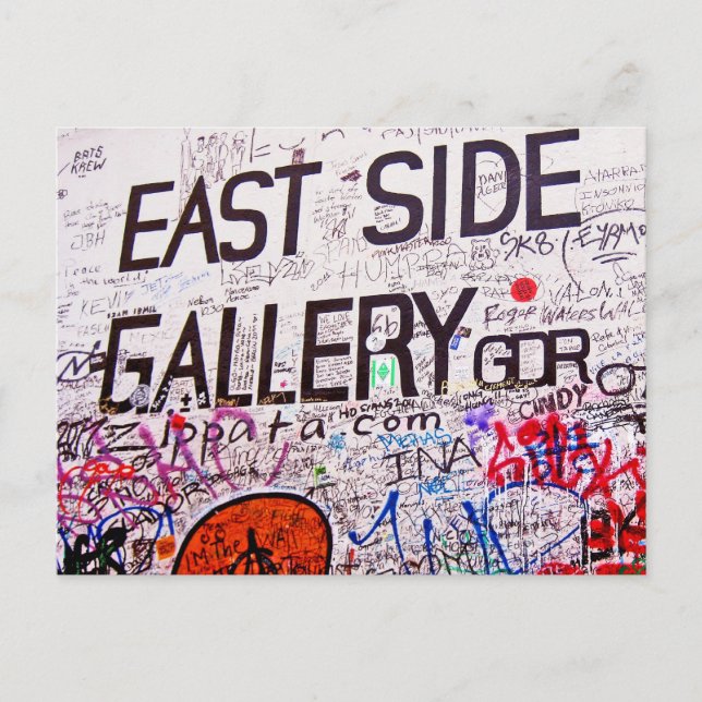 Postal Galería East Side, Muro de Berlín, graffiti (Anverso)