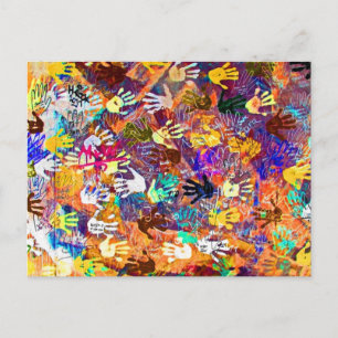 Postal Galería East Side, Muro de Berlín, manos (2)