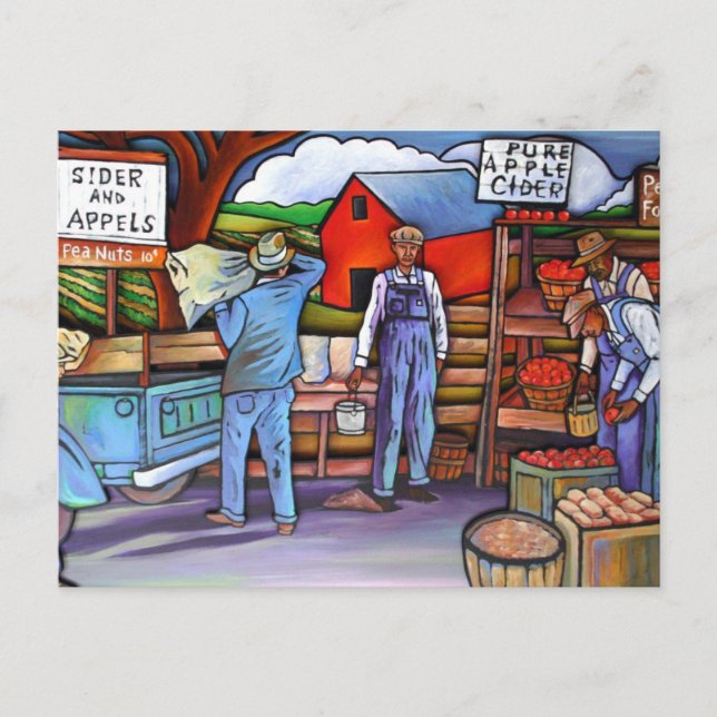 Postal Galería Gris: Las frutas del trabajo (Anverso)