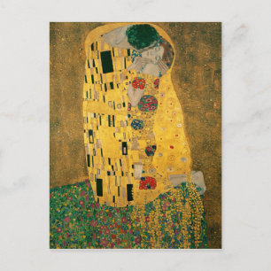Postal Galería Gustav Klimt The Kiss (Amantes)HD Vintage