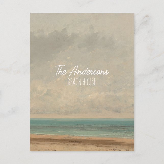 Postal Galería Nacional Gustave Courbet del Mar Tranquilo (Anverso)