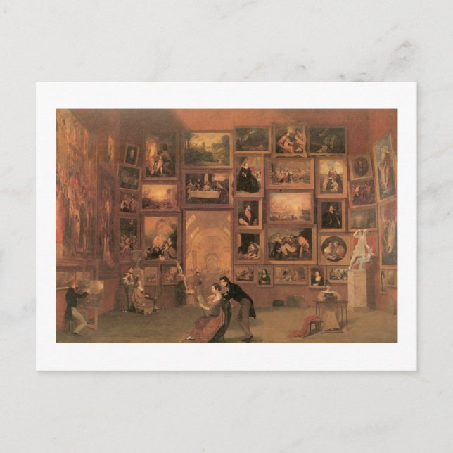 Postal Galería Samuel Morse del Louvre (Anverso)