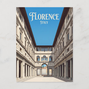 Postal Galería Uffizi Italia