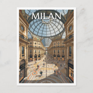 Postal Galería Víctor Manuel II Milán Italia